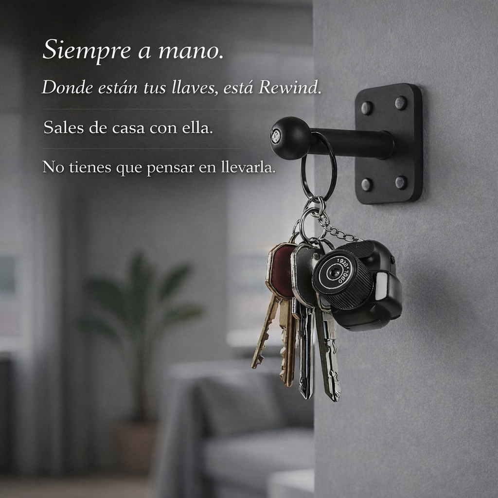 Cámara llavero Rewind